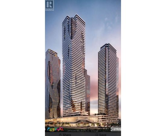 A modern cityscape with three tall buildings and a sign that reads "FESINAL CITYSCAPE REAL ESTATE LTD.".