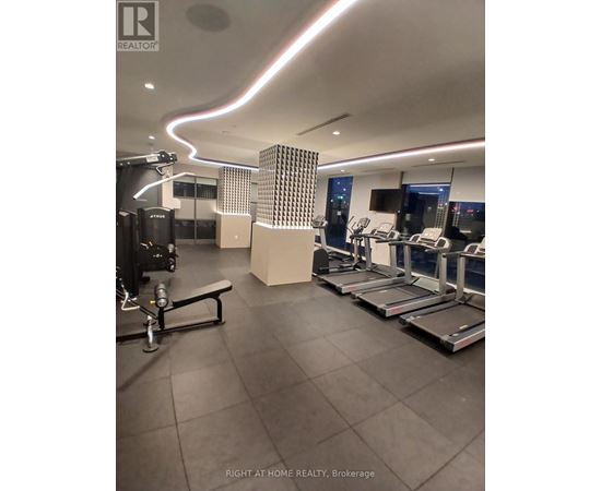 A gym with treadmills and exercise equipment.