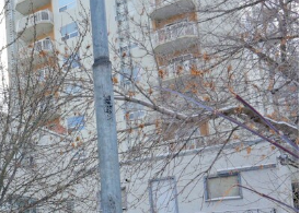 A tall building with a tree in front of it.