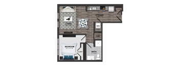 1 Bed/1 Bath 60%-1M (m254aa06)