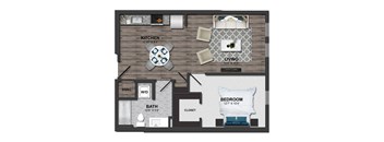 1 Bed/1 Bath 60%-1R (m254aa17)