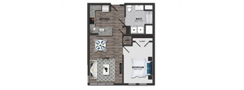 1 Bed/1 Bath 60%-1K-1-HC (m254aa23)