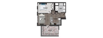 1 Bed/1 Bath 60%-1U-HC (m254aa16)