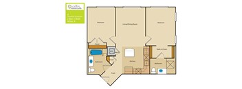 2 Bed/2 Bath (ADA2)