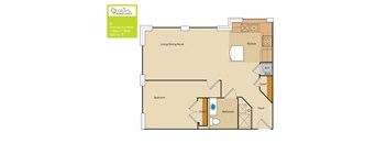 1 Bed/1 Bath (ADA8)