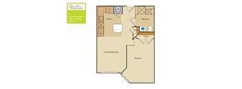 1 Bed/1 Bath (ADA4)
