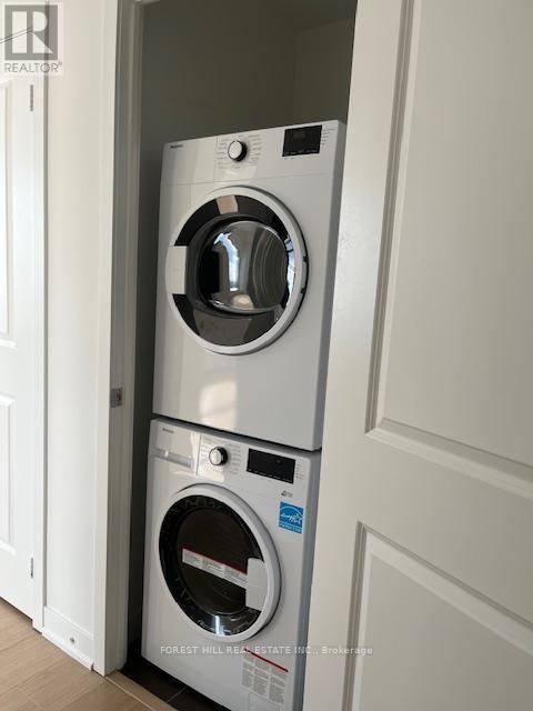 A washer and dryer in a small space.