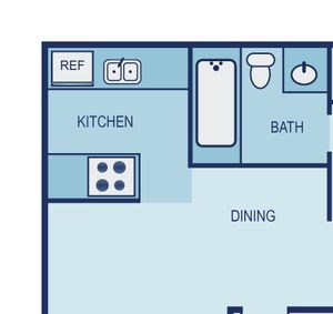 *Income Restricted- 1 Bed 1 Bath Floor Plan *Income Restricted- 1 Bed 1 Bath Floor Plan at The Thread, Dallas, TX
