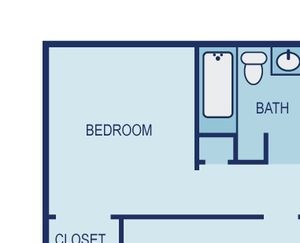 *Income Restricted- 2 Bed 1 Bath Floor Plan *Income Restricted- 2 Bed 1 Bath Floor Plan at The Thread, Dallas