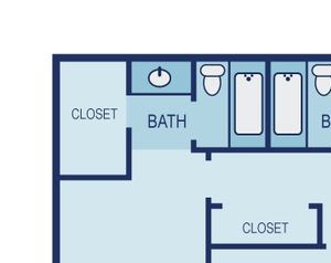 *Income Restricted- 2 Bed 2 Bath Floor Plan *Income Restricted- 2 Bed 2 Bath Floor Plan at The Thread, Dallas, TX, 75240