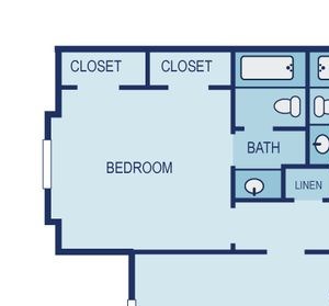 2 Bedroom 2 Bath Floor Plan 2 Bedroom 2 Bath Floor Plan at The Thread, Dallas