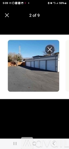 A building with a large white X on it.