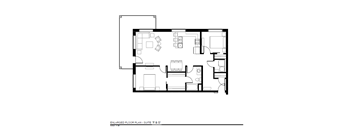 G-Waterview 2 Bed, 1 Bath Corner