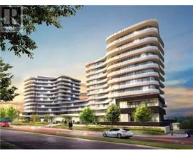A modern building with a curved design is depicted in the image.