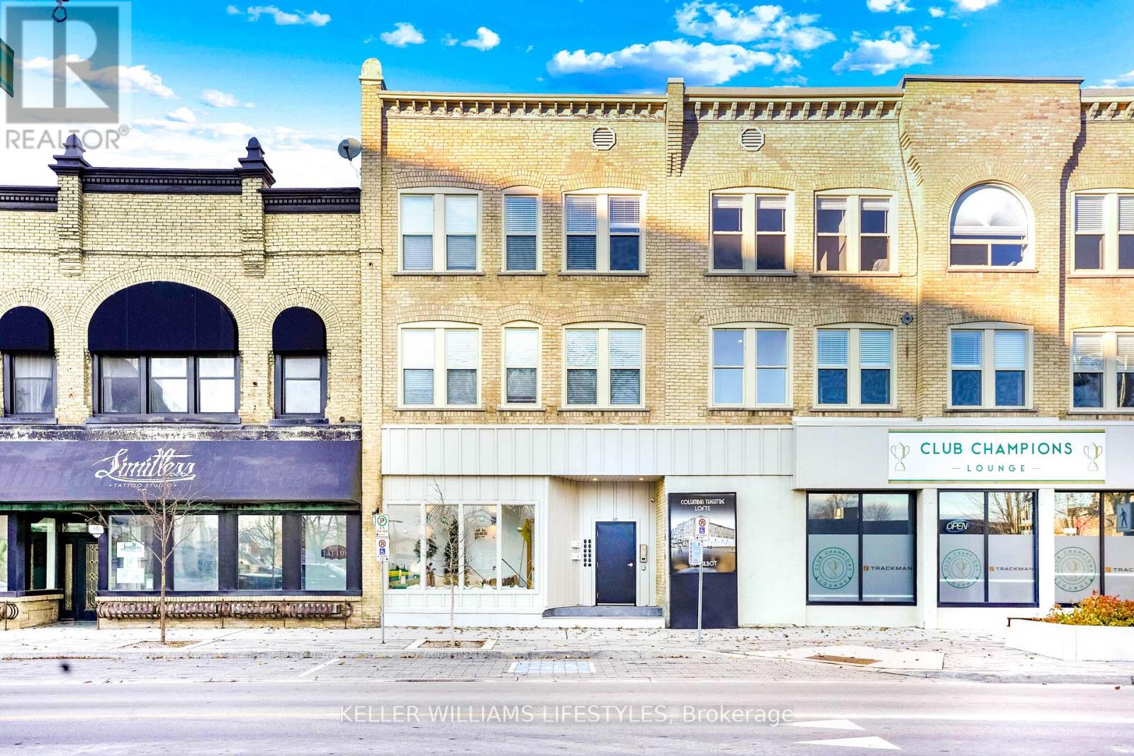 A building with a Club Champions sign on the front.