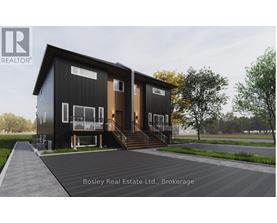 A modern two-story house with a black exterior and a large front porch.