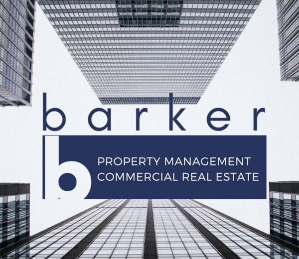 A logo for Barker Property Management in commercial real estate.