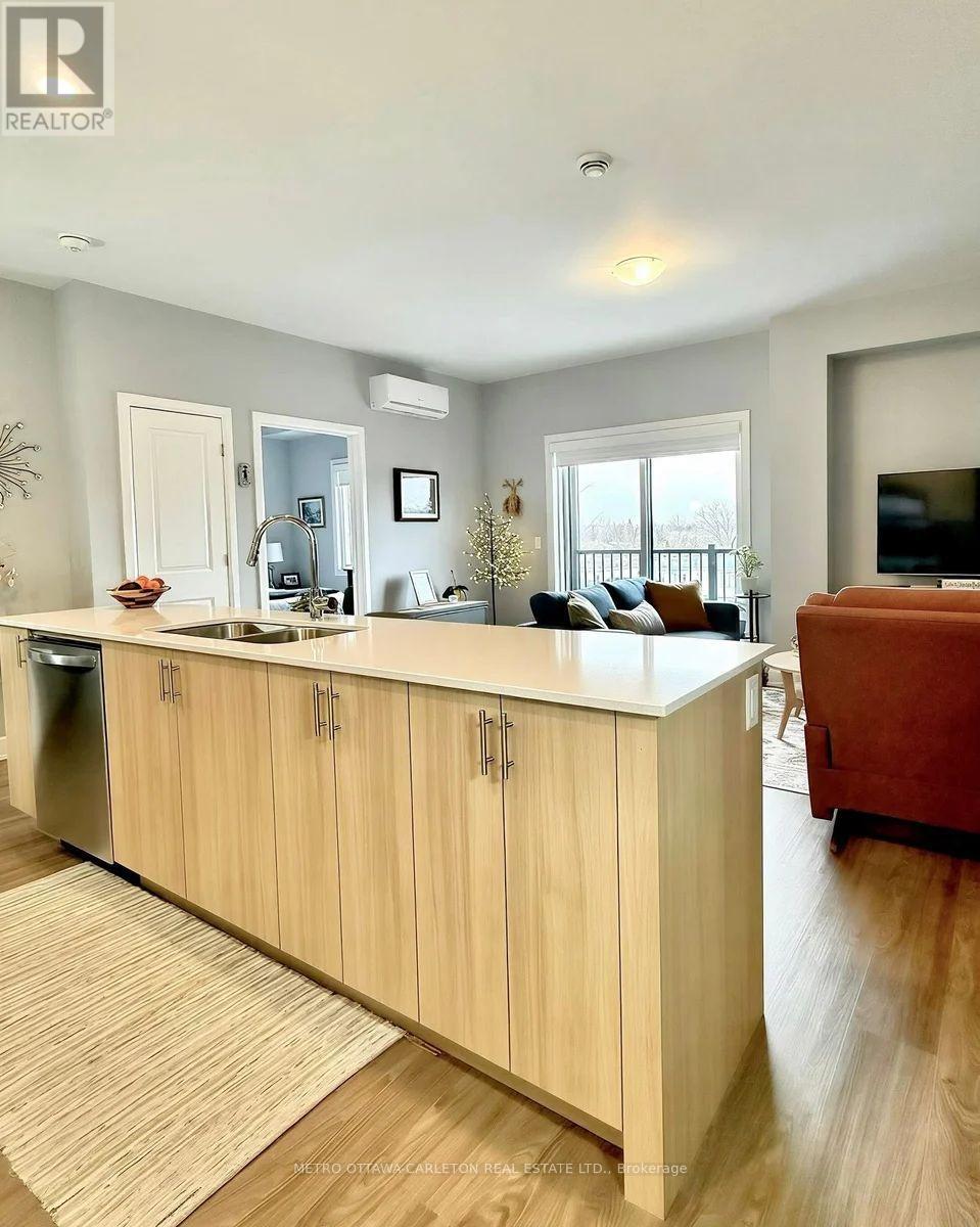 A kitchen with wooden cabinets and a countertop.