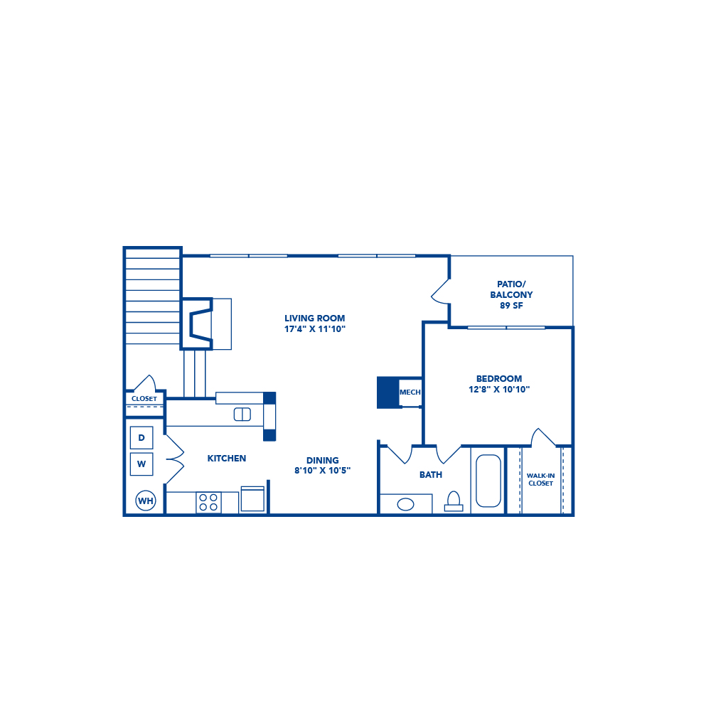 1 Bed/ 1 Bath (A3)