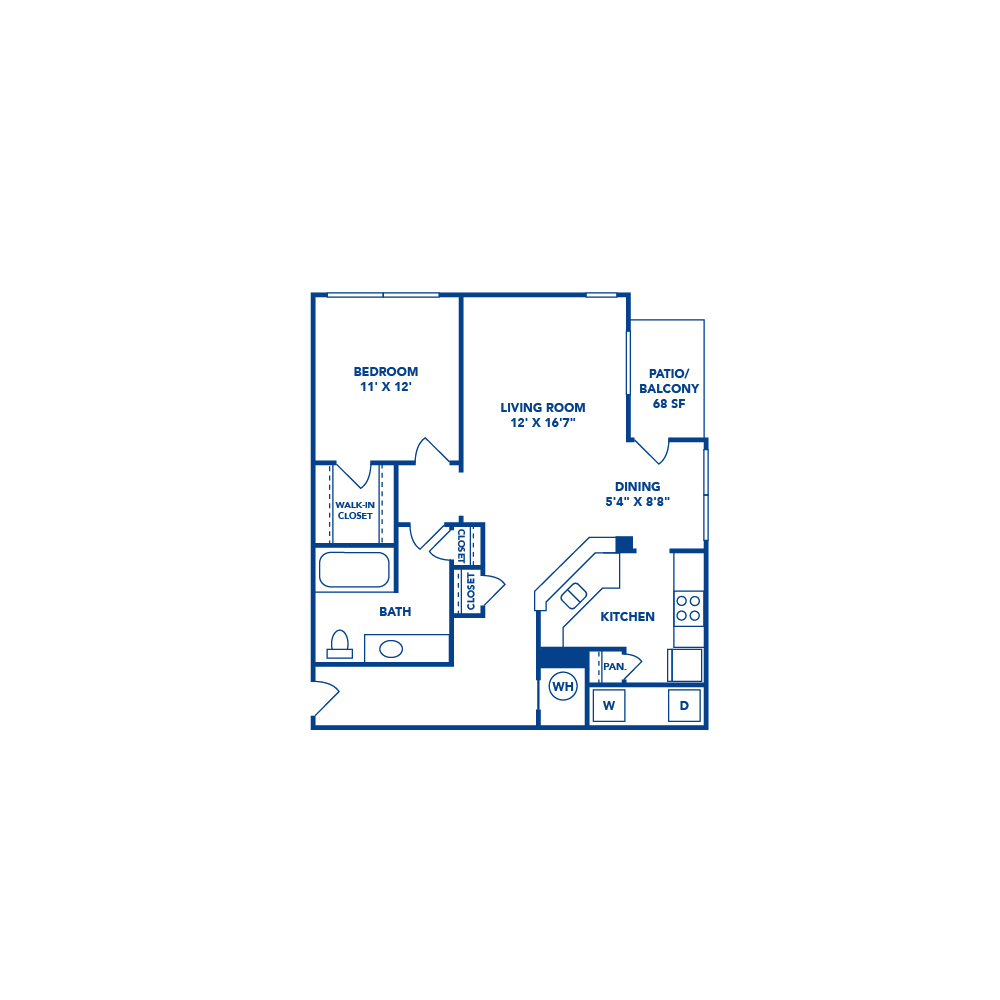 1 Bed/ 1 Bath (A4)