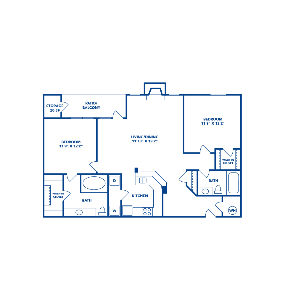 2 Bed/ 2 Bath (B1)