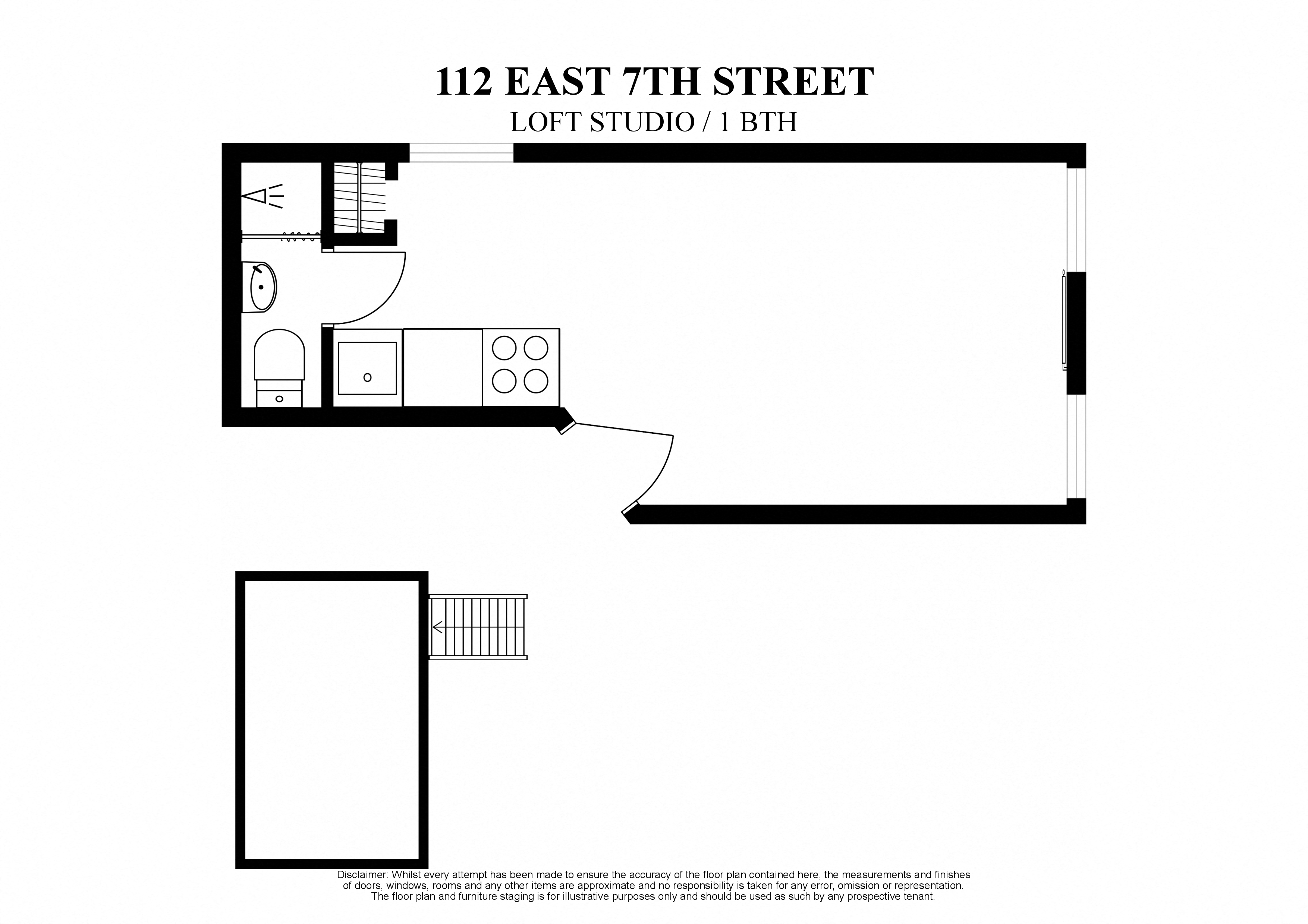 112 EAST 7TH STREET - LOFT STUDIO -1 BTH - (1121-5L)