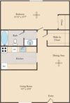 1 Bed / 1 Bath A1