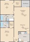 2 Bed / 2 Bath B1