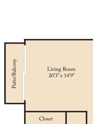 2 Bed / 1 Bath D