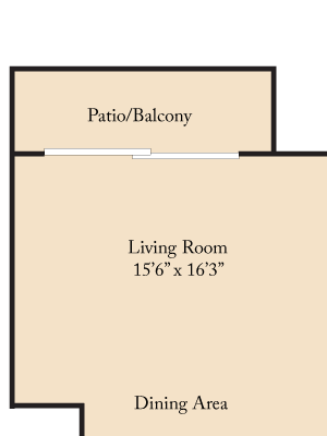 2 Bed / 1 Bath E