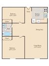 2 Bed / 1 Bath C