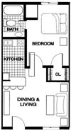 1bed 1bath