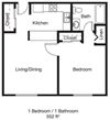 1 Bedroom 1 Bathroom
