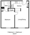 1bed 1bath