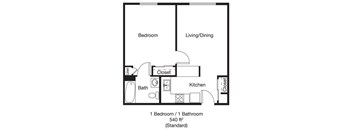 1Bed 1Bath Std