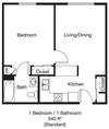 1Bed 1Bath Std