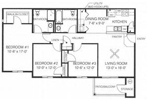 Three bed / Two Bath