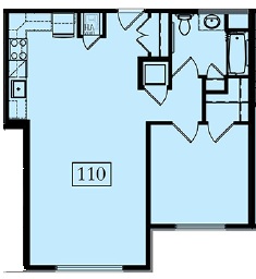 1 BR - 40% - 110