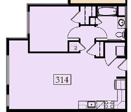 1 BR - 70% - 314
