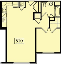 1 BR - 80% - 510