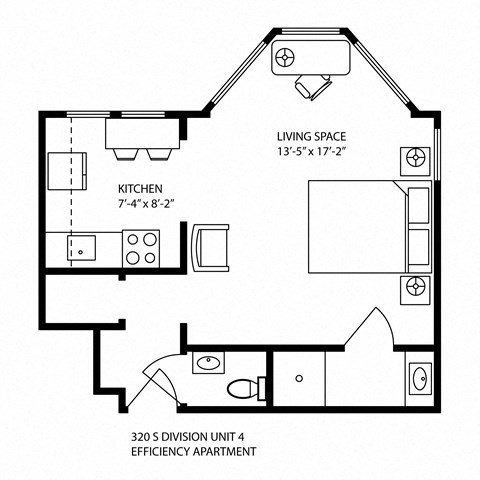 320 S. Division Studio-2 Beds Apartment for Rent - Photo Gallery 7