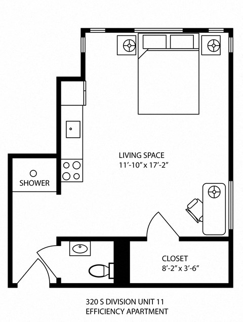 320 S. Division Studio-2 Beds Apartment for Rent - Photo Gallery 9