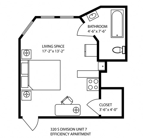 320 S. Division Studio-2 Beds Apartment for Rent - Photo Gallery 13