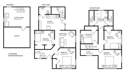 743 Packard 5 Beds House for Rent - Photo Gallery 5