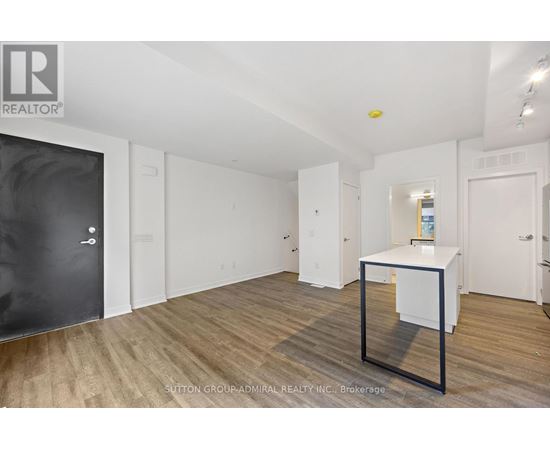 A room with a black door and a white cabinet.