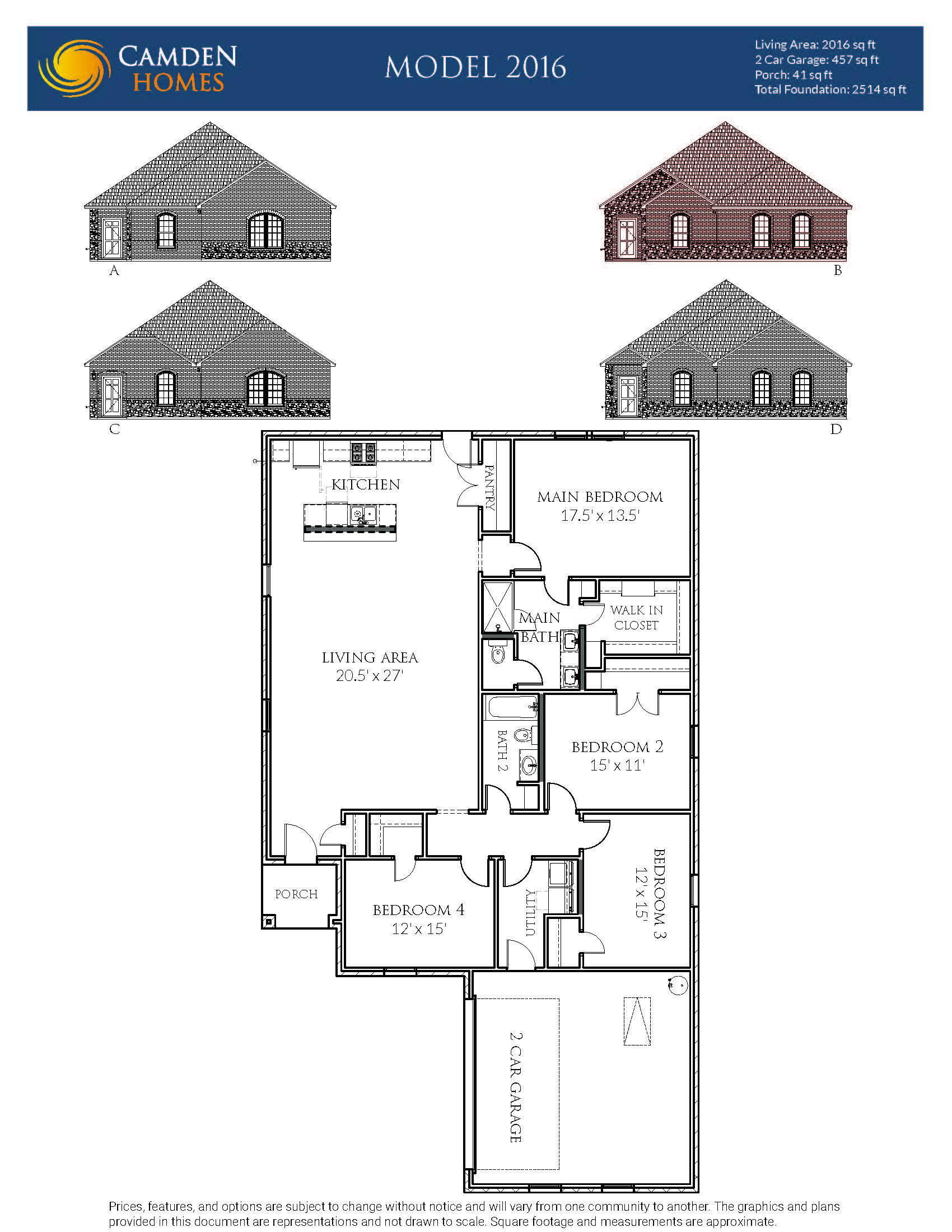 4 Bedrooms and 2 bathrooms