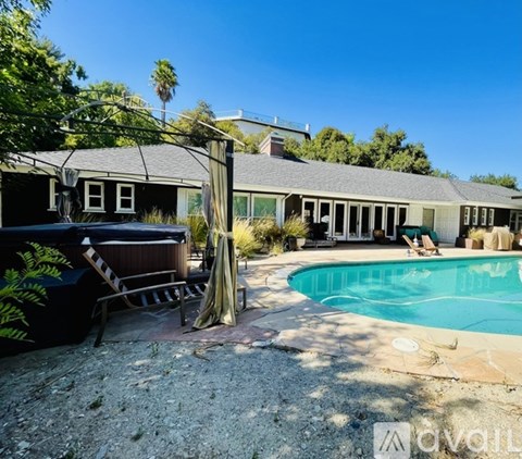 A house with a pool in the backyard.