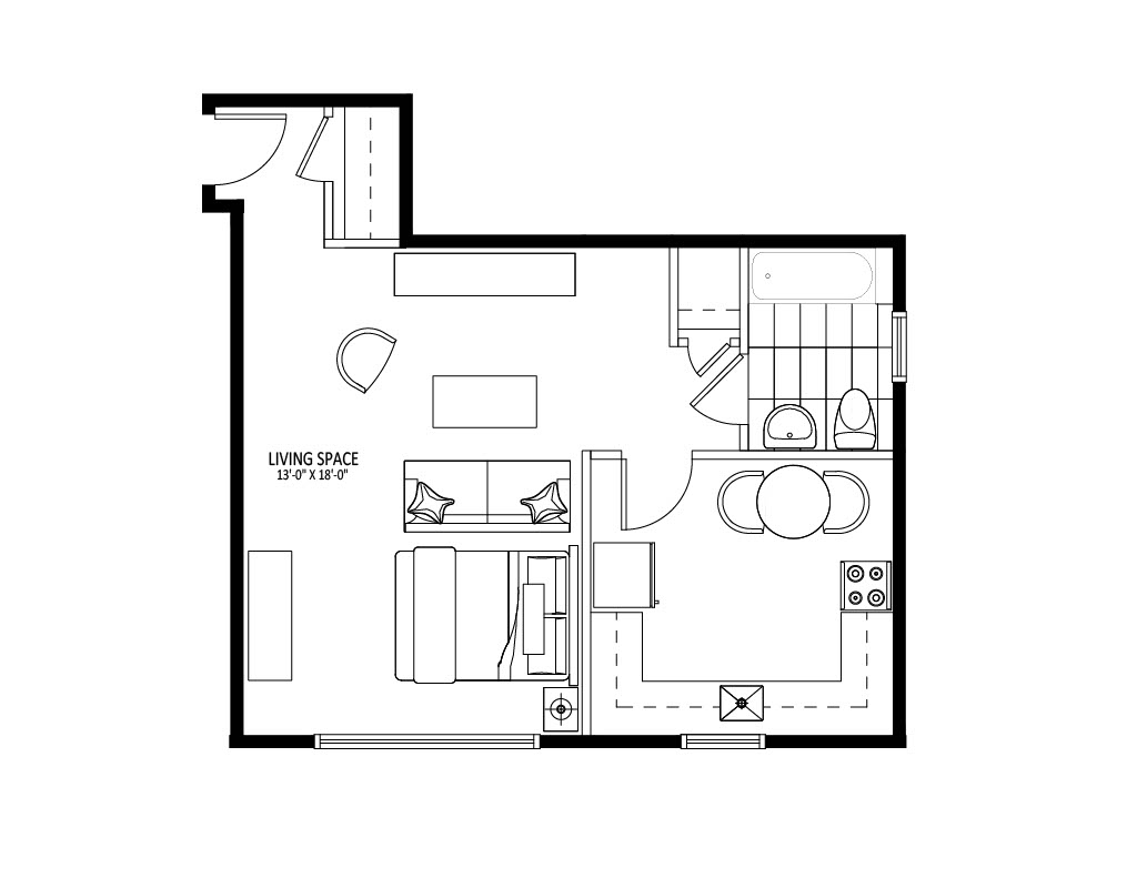 45 Somerset - Studio Plan A