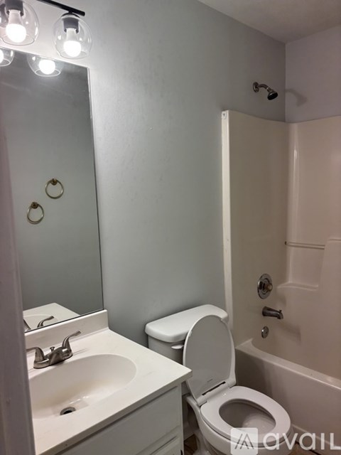 A white toilet sits next to a sink in a bathroom.