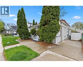 A realtor photo of a residential area with a house and trees.